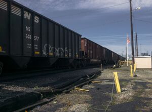 Norfolk Southern Train and Tracks in Lambert's Point. 2024.